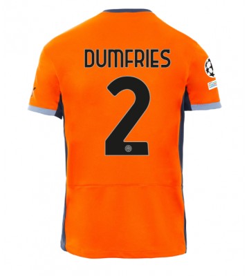 Inter Milan Denzel Dumfries #2 Tredje trøje 2023-24 Kort ærmer